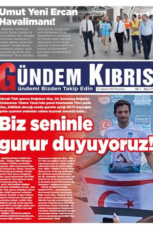Gündem Kıbrıs Gazetesi - Kıbrıs Haber - 22.08.2022 Manşeti