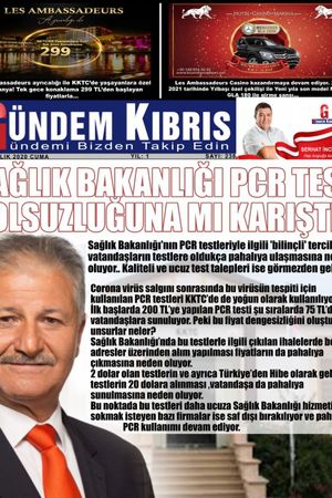 Gündem Kıbrıs Gazetesi - Kıbrıs Haber - 25.12.2020 Manşeti
