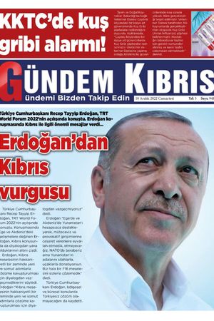 Gündem Kıbrıs Gazetesi - Kıbrıs Haber - 10.12.2022 Manşeti