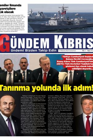 Gündem Kıbrıs Gazetesi - Kıbrıs Haber - 12.11.2022 Manşeti