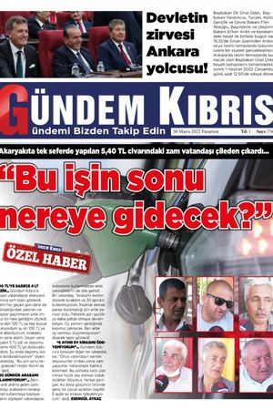 Gündem Kıbrıs Gazetesi - Kıbrıs Haber - 30.05.2022 Manşeti
