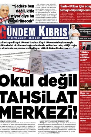 Gündem Kıbrıs Gazetesi - Kıbrıs Haber - 30.06.2021 Manşeti