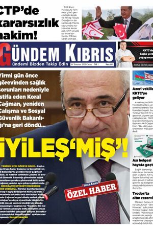 Gündem Kıbrıs Gazetesi - Kıbrıs Haber - 16.07.2021 Manşeti