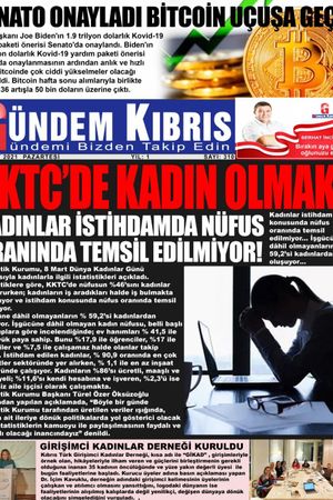 Gündem Kıbrıs Gazetesi - Kıbrıs Haber - 08.03.2021 Manşeti