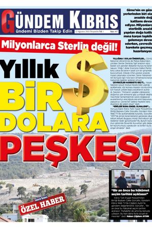 Gündem Kıbrıs Gazetesi - Kıbrıs Haber - 12.08.2021 Manşeti