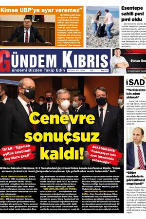 Gündem Kıbrıs Gazetesi - Kıbrıs Haber - 30.04.2021 Manşeti