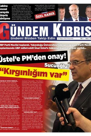 Gündem Kıbrıs Gazetesi - Kıbrıs Haber - 12.05.2022 Manşeti