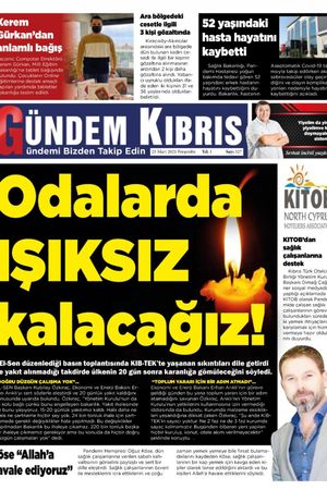 Gündem Kıbrıs Gazetesi - Kıbrıs Haber - 25.03.2021 Manşeti
