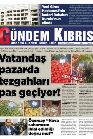 Gündem Kıbrıs Gazetesi - Kıbrıs Haber - 31.10.2022 Manşeti