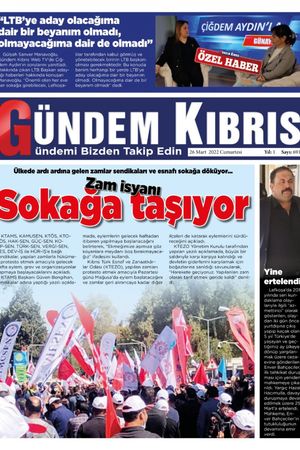 Gündem Kıbrıs Gazetesi - Kıbrıs Haber - 26.03.2022 Manşeti