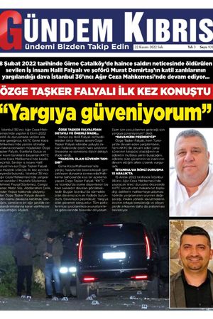 Gündem Kıbrıs Gazetesi - Kıbrıs Haber - 22.11.2022 Manşeti