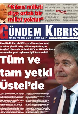 Gündem Kıbrıs Gazetesi - Kıbrıs Haber - 14.09.2022 Manşeti