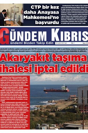Gündem Kıbrıs Gazetesi - Kıbrıs Haber - 20.09.2022 Manşeti