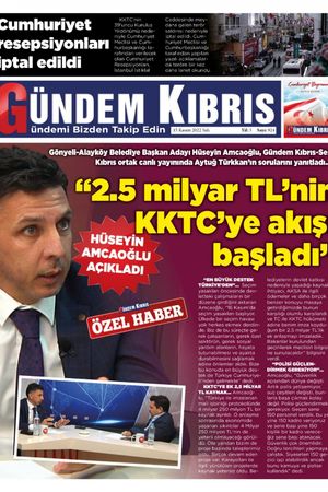 Gündem Kıbrıs Gazetesi - Kıbrıs Haber - 15.11.2022 Manşeti
