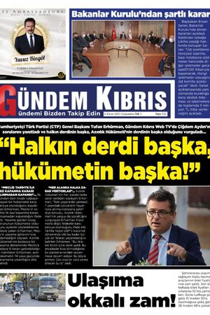 Gündem Kıbrıs Gazetesi - Kıbrıs Haber - 06.10.2021 Manşeti