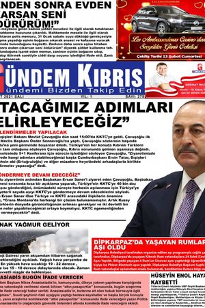 Gündem Kıbrıs Gazetesi - Kıbrıs Haber - 02.02.2021 Manşeti