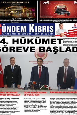 Gündem Kıbrıs Gazetesi - Kıbrıs Haber - 11.12.2020 Manşeti