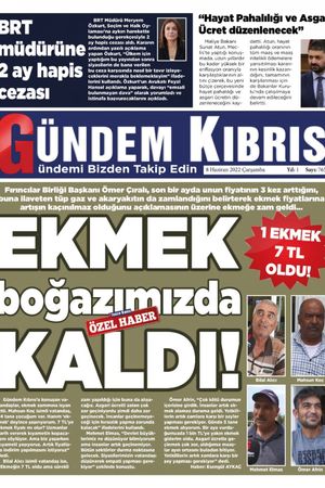 Gündem Kıbrıs Gazetesi - Kıbrıs Haber - 08.06.2022 Manşeti
