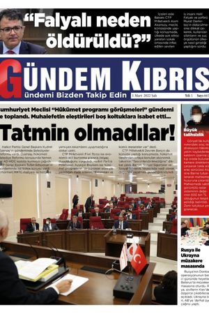 Gündem Kıbrıs Gazetesi - Kıbrıs Haber - 01.03.2022 Manşeti