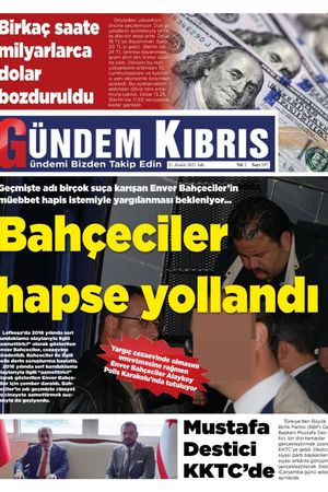 Gündem Kıbrıs Gazetesi - Kıbrıs Haber - 21.12.2021 Manşeti