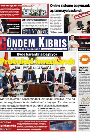 Gündem Kıbrıs Gazetesi - Kıbrıs Haber - 07.04.2021 Manşeti