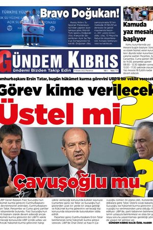 Gündem Kıbrıs Gazetesi - Kıbrıs Haber - 09.05.2022 Manşeti