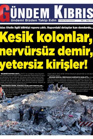 25 Şubat 2023 Pazar Gündem Kıbrıs