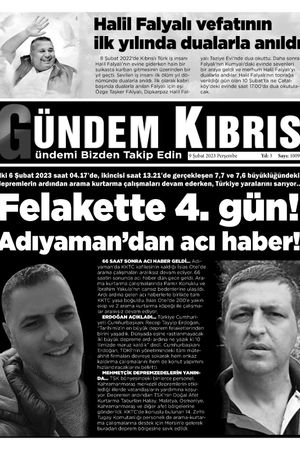 09 Şubat 2023 Perşembe Gündem Kıbrıs