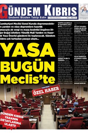 27 Mart Pazartesi Gündem Kıbrıs