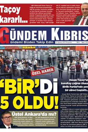 24 Ağustos 2023 Gündem Kıbrıs