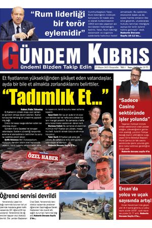 15 Mayıs 2025 Gündem Kıbrıs