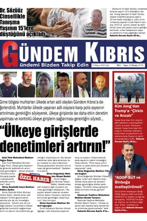 13 Mayıs 2025 Gündem Kıbrıs