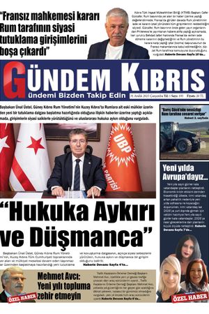 31 Aralık 2025 Gündem Kıbrıs
