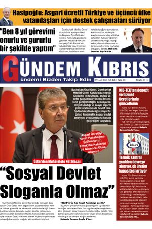 27 Ocak 2026 Gündem Kıbrıs