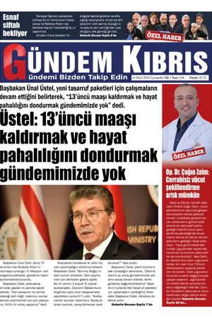 18 Mart 2026 Gündem Kıbrıs