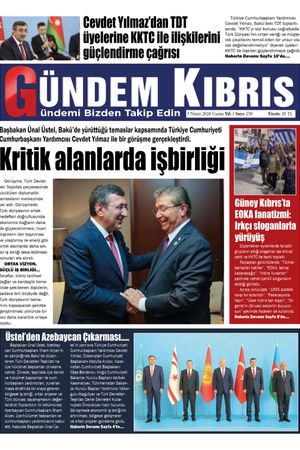 3 Nisan 2026 Gündem Kıbrıs