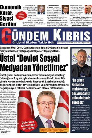 1 Nisan 2026 Gündem Kıbrıs