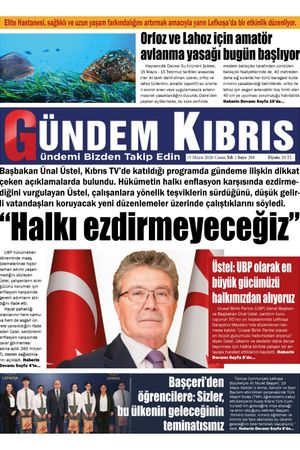 15 Mayıs 2026 Gündem Kıbrıs