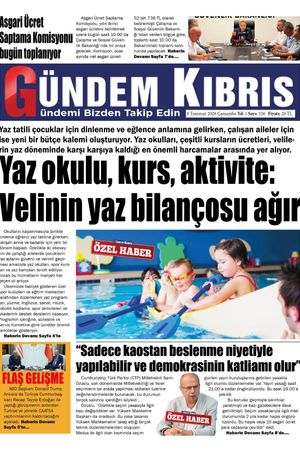 8 Temmuz 2026 Gündem Kıbrıs